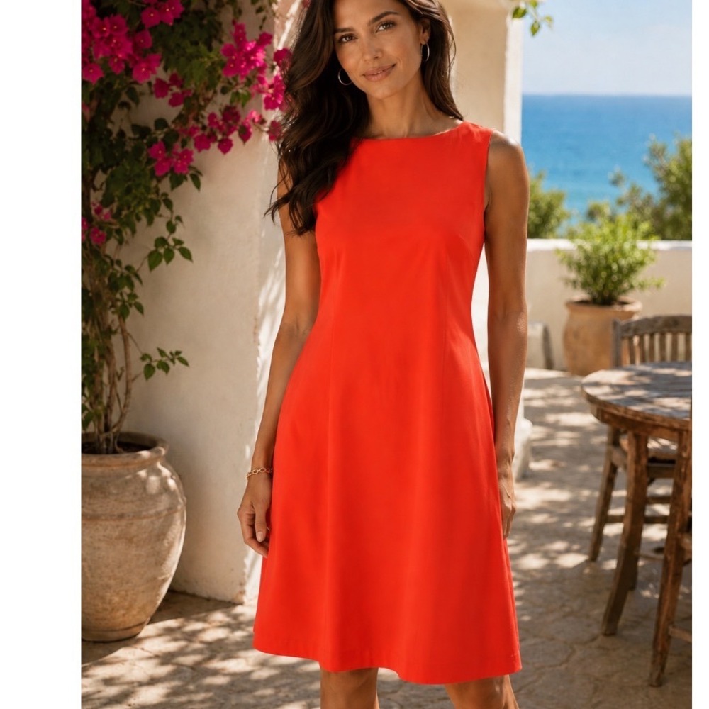 ALYX Limited dress Sleeveless Sheath Orange Tailored‎ size 8 career